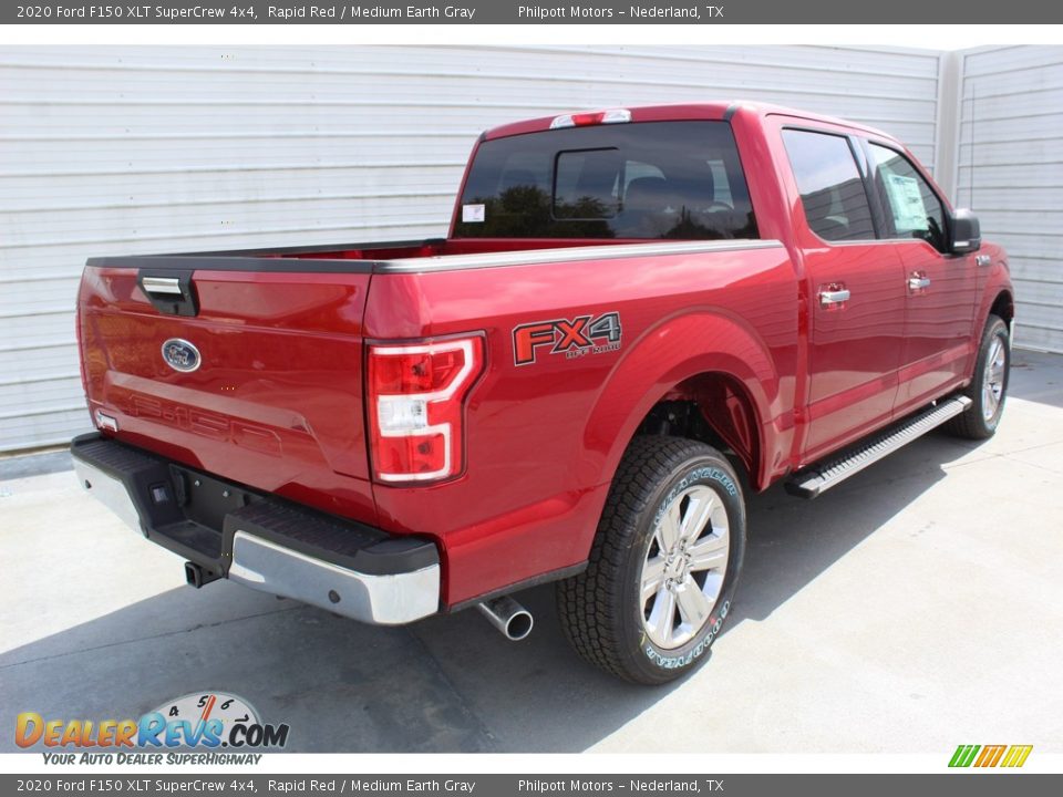 2020 Ford F150 XLT SuperCrew 4x4 Rapid Red / Medium Earth Gray Photo #8