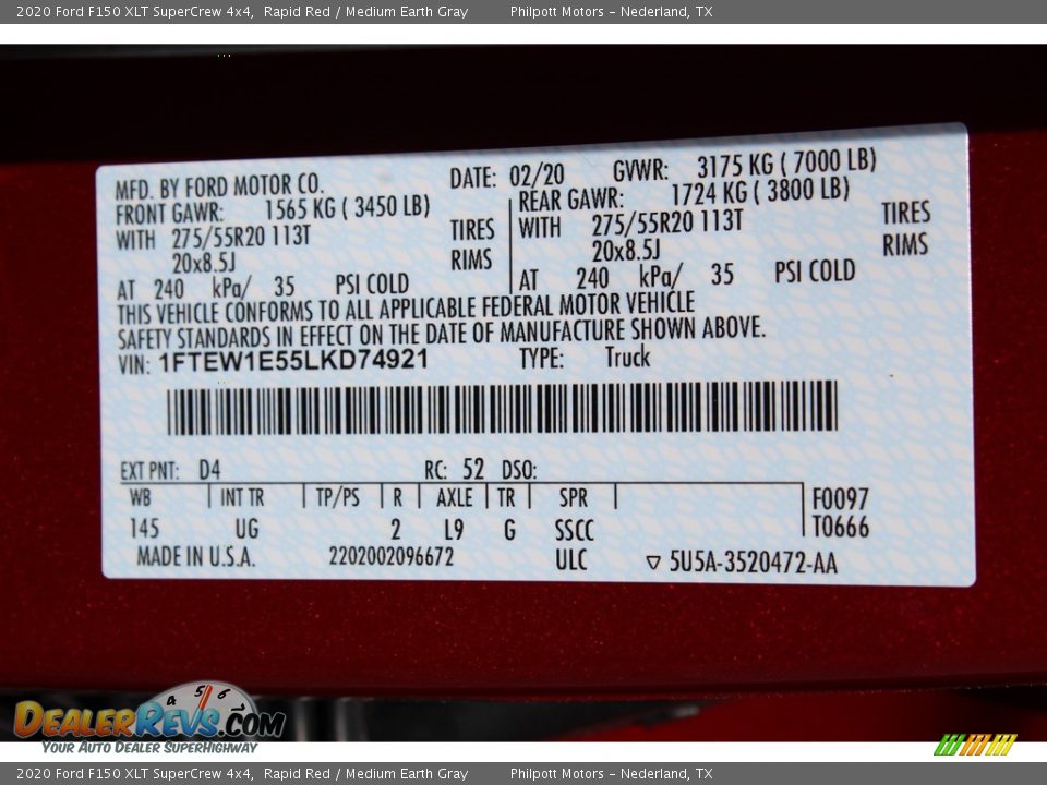 2020 Ford F150 XLT SuperCrew 4x4 Rapid Red / Medium Earth Gray Photo #23