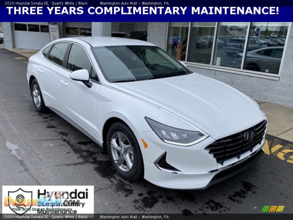 2020 Hyundai Sonata SE Quartz White / Black Photo #1