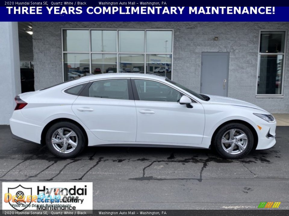 2020 Hyundai Sonata SE Quartz White / Black Photo #2