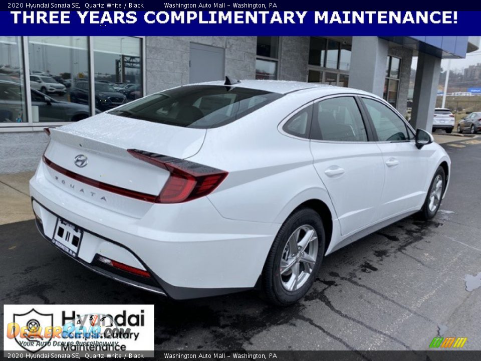 2020 Hyundai Sonata SE Quartz White / Black Photo #3