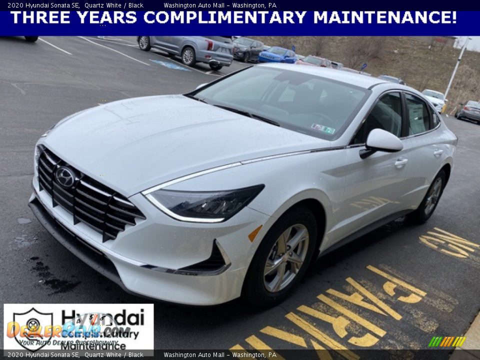 2020 Hyundai Sonata SE Quartz White / Black Photo #6