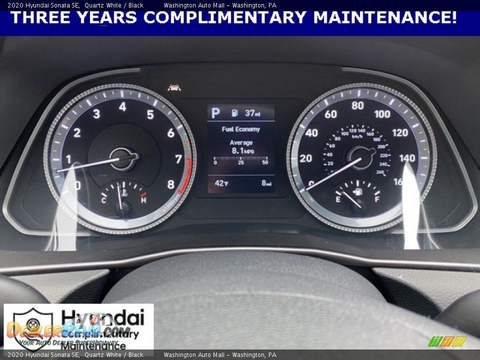 2020 Hyundai Sonata SE Quartz White / Black Photo #20