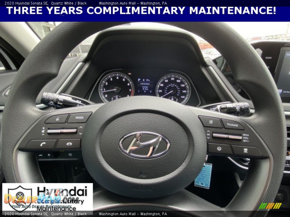 2020 Hyundai Sonata SE Quartz White / Black Photo #21