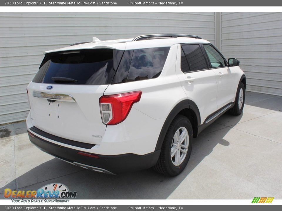 2020 Ford Explorer XLT Star White Metallic Tri-Coat / Sandstone Photo #8
