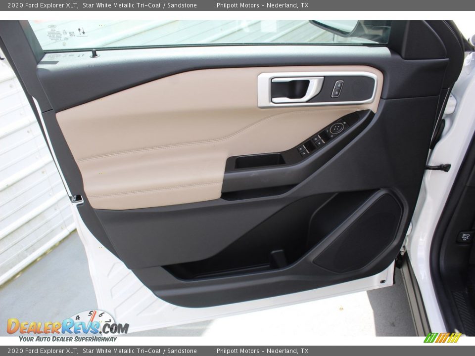 2020 Ford Explorer XLT Star White Metallic Tri-Coat / Sandstone Photo #9