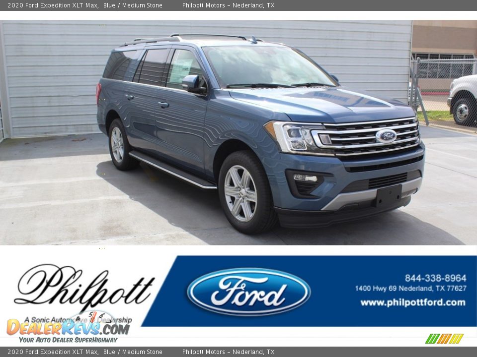 2020 Ford Expedition XLT Max Blue / Medium Stone Photo #1