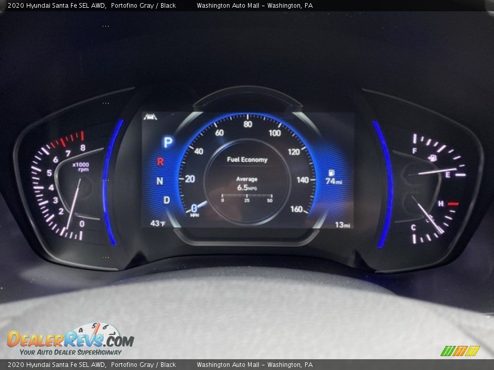 2020 Hyundai Santa Fe SEL AWD Portofino Gray / Black Photo #21