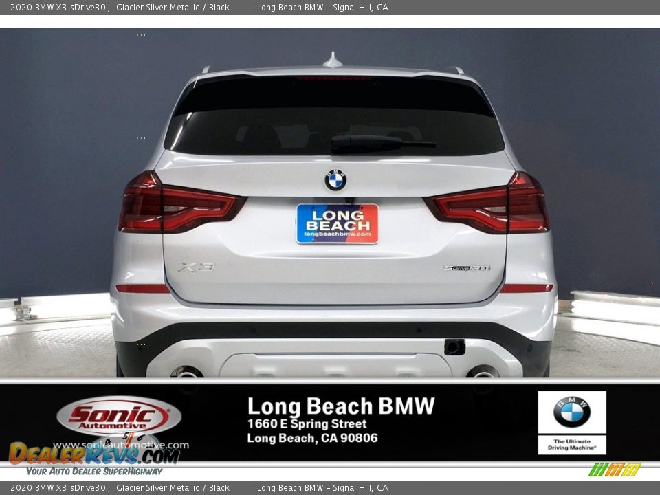 2020 BMW X3 sDrive30i Glacier Silver Metallic / Black Photo #3