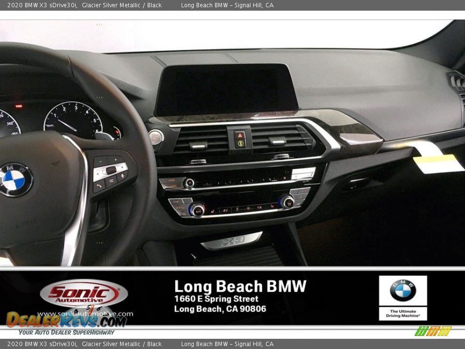2020 BMW X3 sDrive30i Glacier Silver Metallic / Black Photo #5