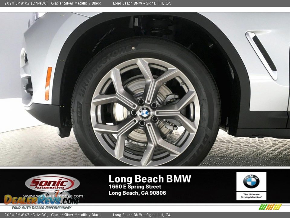 2020 BMW X3 sDrive30i Glacier Silver Metallic / Black Photo #9