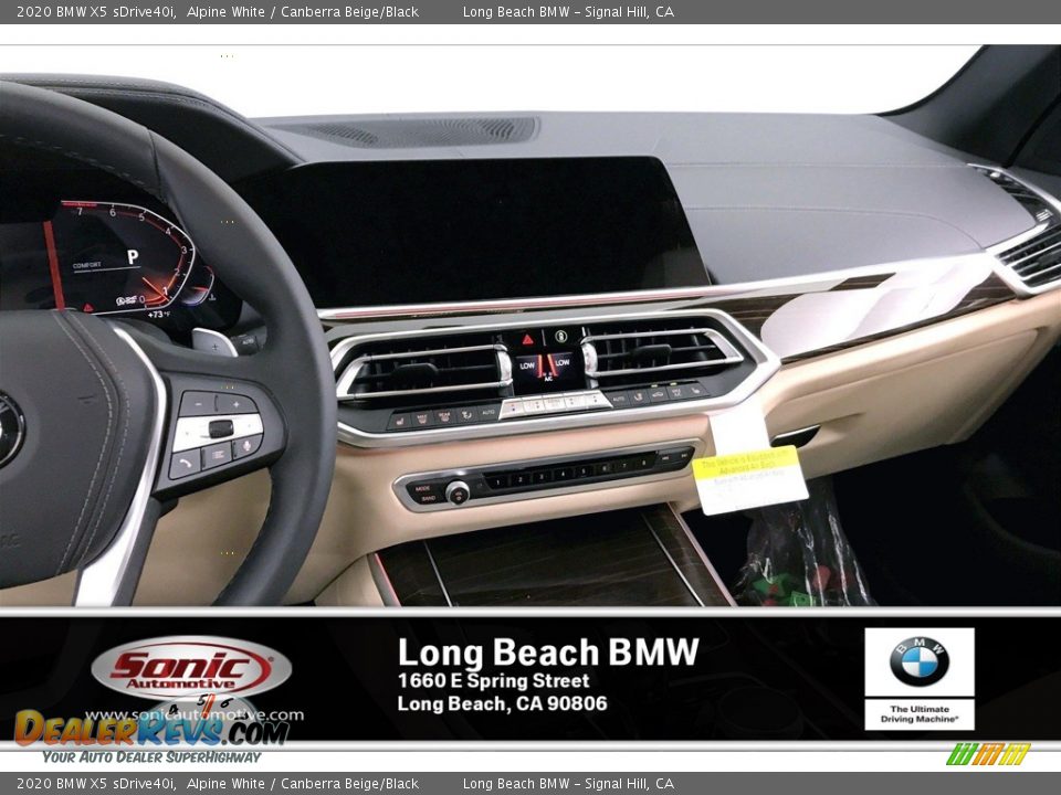 2020 BMW X5 sDrive40i Alpine White / Canberra Beige/Black Photo #5