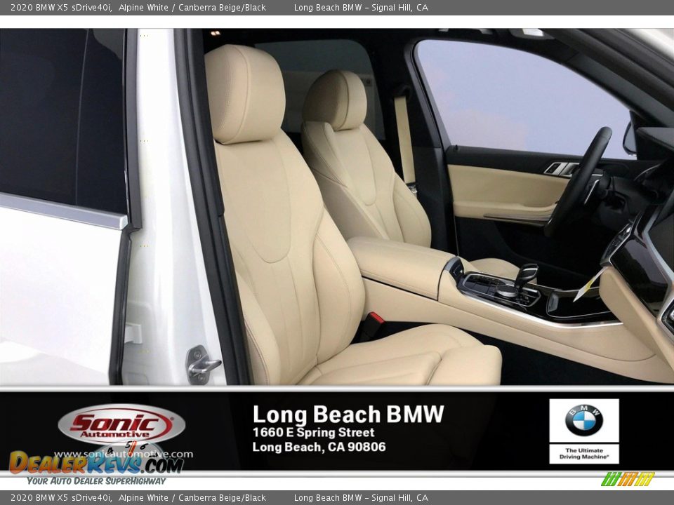 2020 BMW X5 sDrive40i Alpine White / Canberra Beige/Black Photo #7