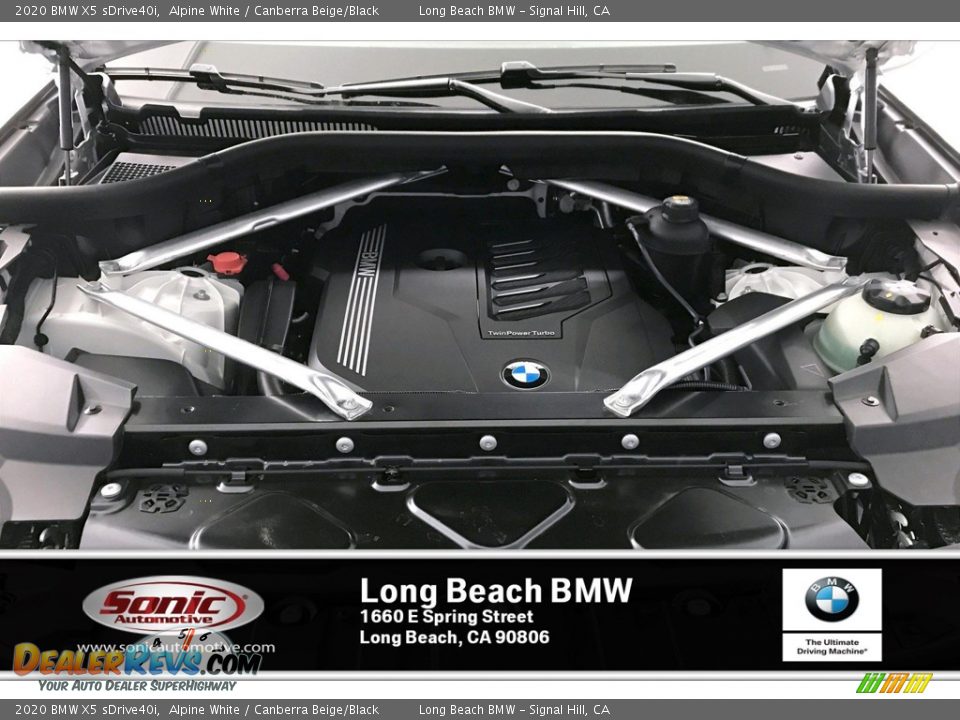 2020 BMW X5 sDrive40i Alpine White / Canberra Beige/Black Photo #8