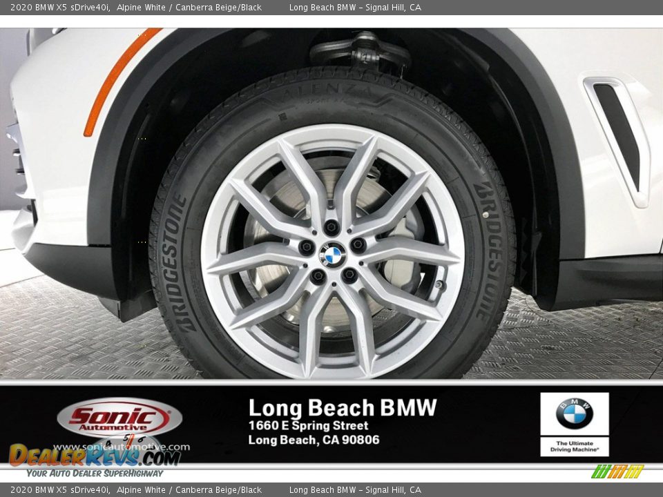 2020 BMW X5 sDrive40i Alpine White / Canberra Beige/Black Photo #9
