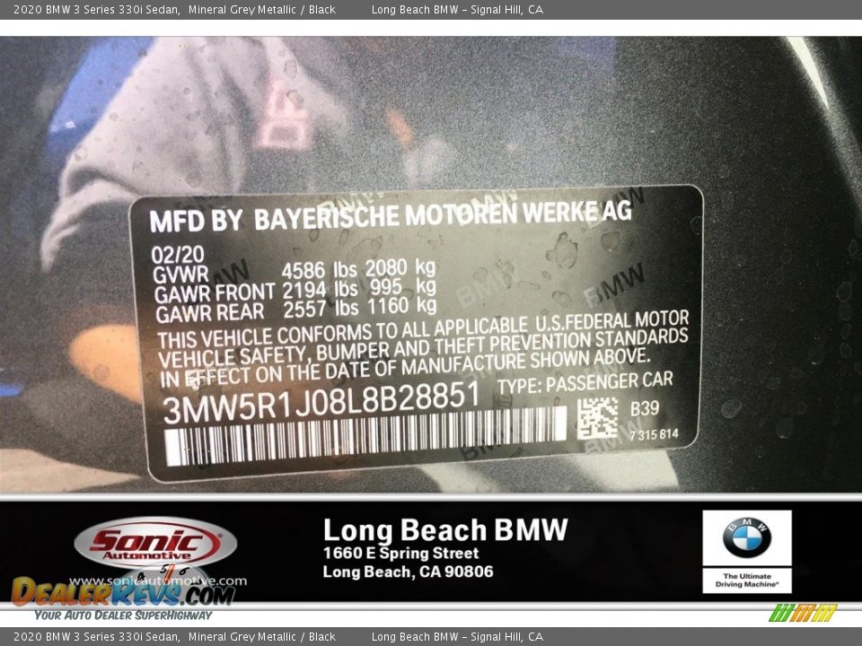 2020 BMW 3 Series 330i Sedan Mineral Grey Metallic / Black Photo #11