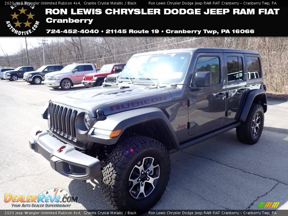 2020 Jeep Wrangler Unlimited Rubicon 4x4 Granite Crystal Metallic / Black Photo #1