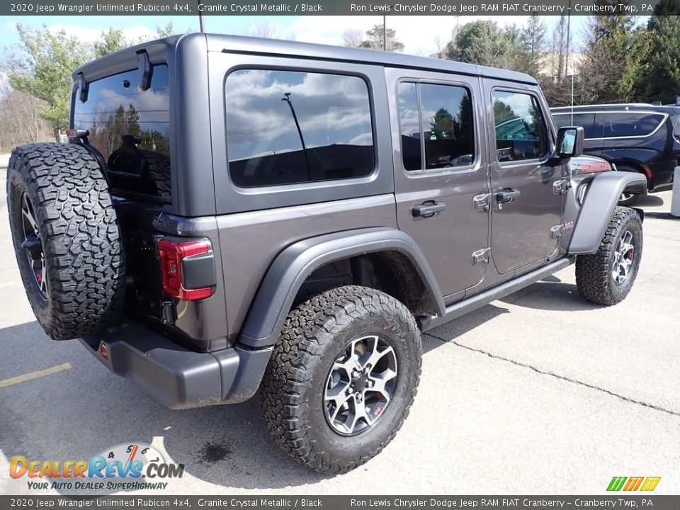 2020 Jeep Wrangler Unlimited Rubicon 4x4 Granite Crystal Metallic / Black Photo #5
