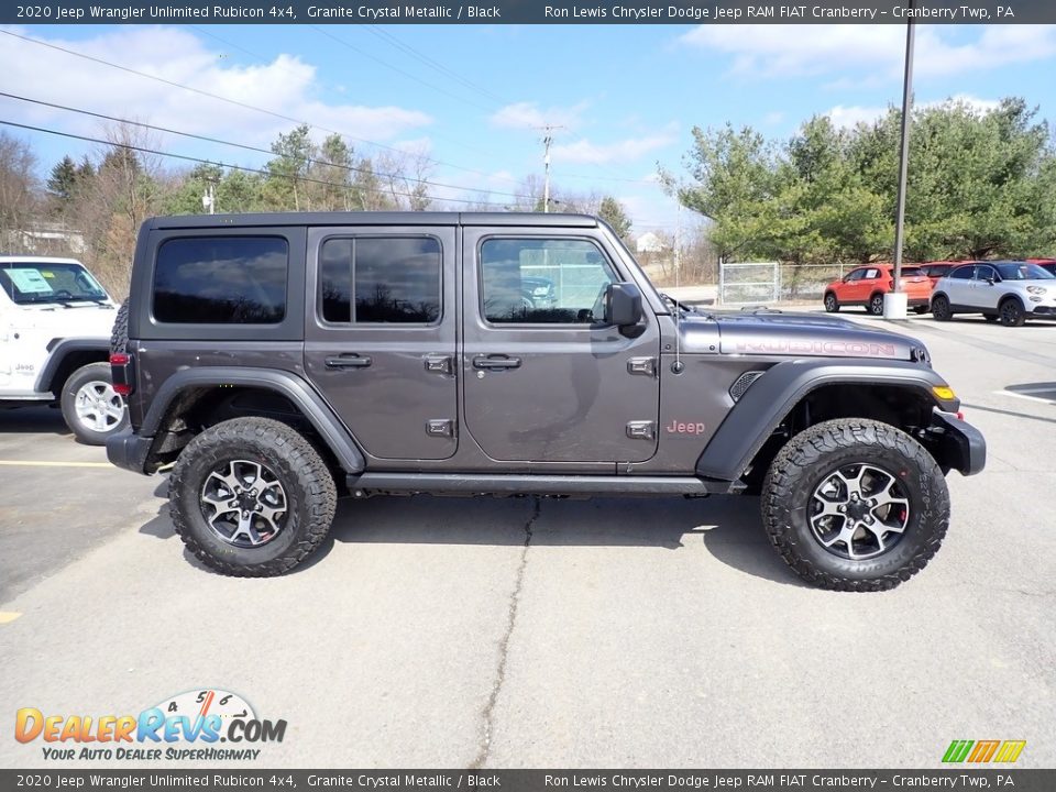 2020 Jeep Wrangler Unlimited Rubicon 4x4 Granite Crystal Metallic / Black Photo #6