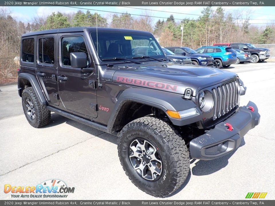 2020 Jeep Wrangler Unlimited Rubicon 4x4 Granite Crystal Metallic / Black Photo #7