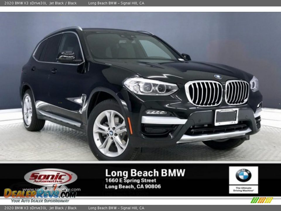 2020 BMW X3 sDrive30i Jet Black / Black Photo #1