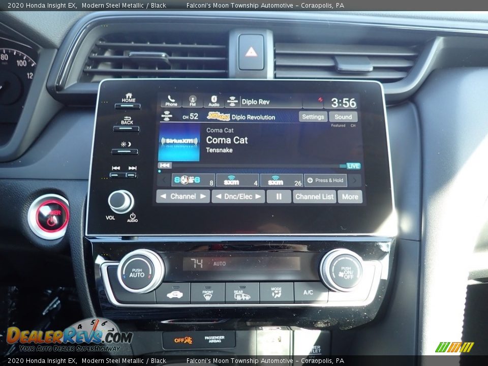 2020 Honda Insight EX Modern Steel Metallic / Black Photo #14