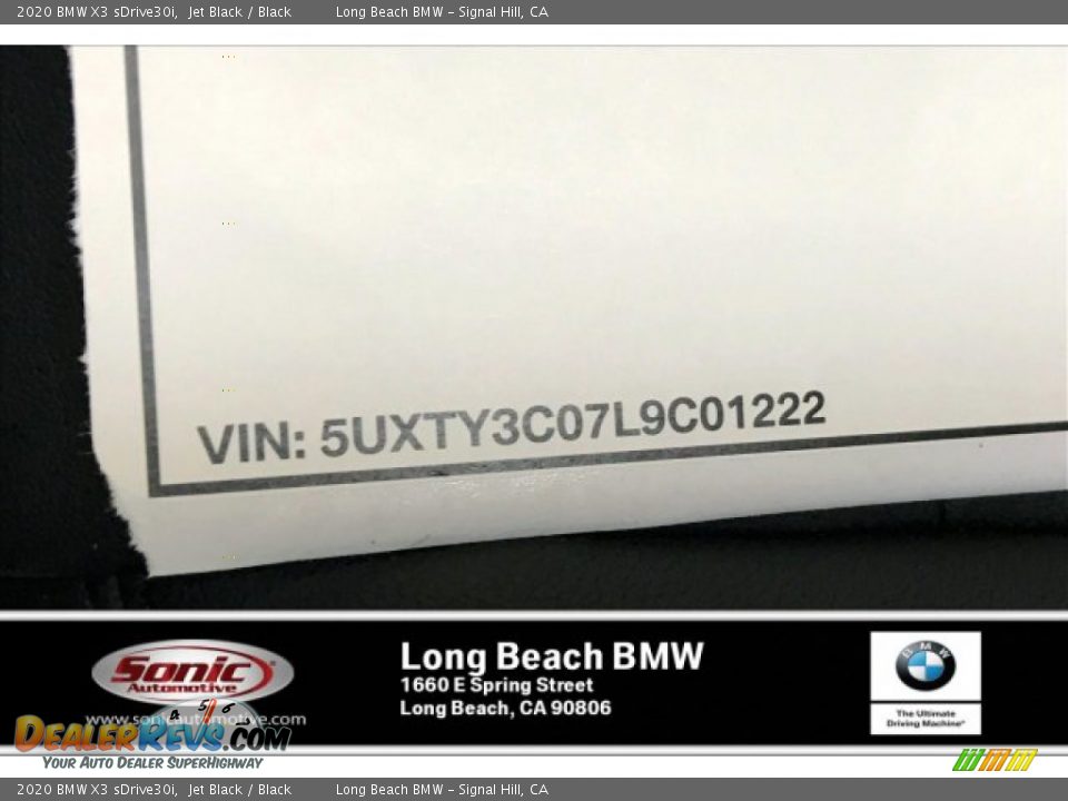 2020 BMW X3 sDrive30i Jet Black / Black Photo #11