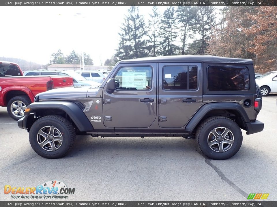 2020 Jeep Wrangler Unlimited Sport 4x4 Granite Crystal Metallic / Black Photo #2