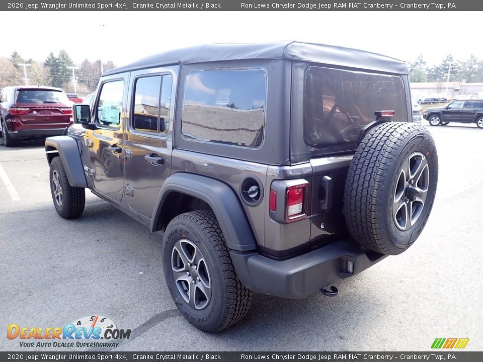 2020 Jeep Wrangler Unlimited Sport 4x4 Granite Crystal Metallic / Black Photo #3