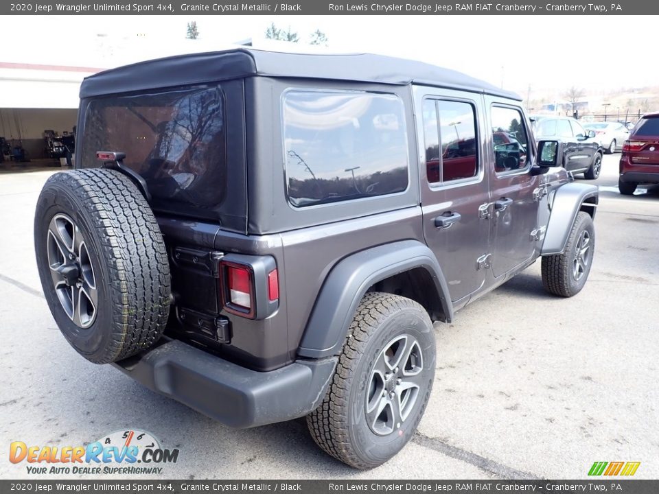 2020 Jeep Wrangler Unlimited Sport 4x4 Granite Crystal Metallic / Black Photo #5