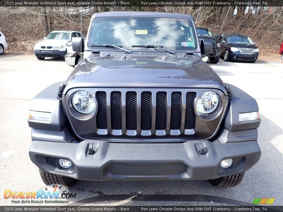 2020 Jeep Wrangler Unlimited Sport 4x4 Granite Crystal Metallic / Black Photo #8