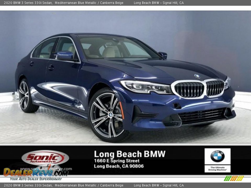 2020 BMW 3 Series 330i Sedan Mediterranean Blue Metallic / Canberra Beige Photo #1