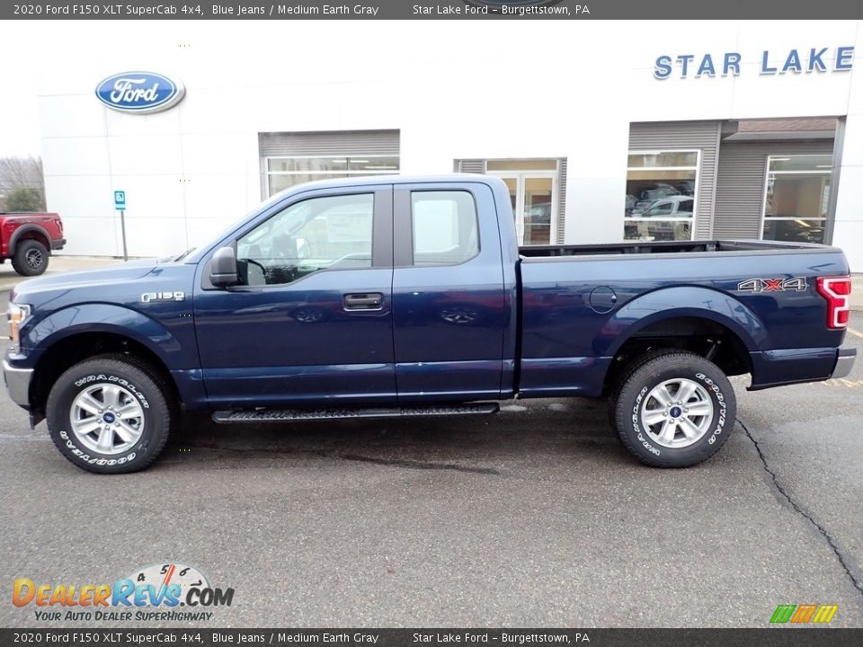 2020 Ford F150 XLT SuperCab 4x4 Blue Jeans / Medium Earth Gray Photo #2