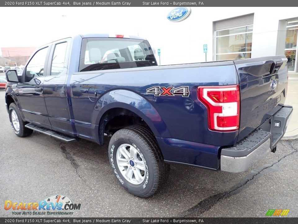 2020 Ford F150 XLT SuperCab 4x4 Blue Jeans / Medium Earth Gray Photo #3