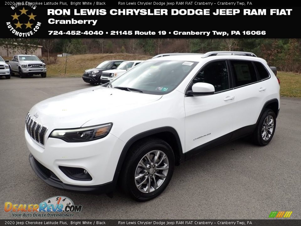 2020 Jeep Cherokee Latitude Plus Bright White / Black Photo #1