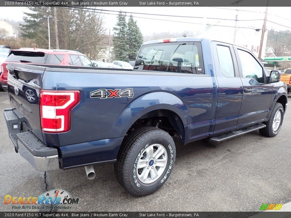 2020 Ford F150 XLT SuperCab 4x4 Blue Jeans / Medium Earth Gray Photo #5