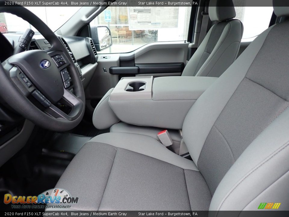 2020 Ford F150 XLT SuperCab 4x4 Blue Jeans / Medium Earth Gray Photo #9