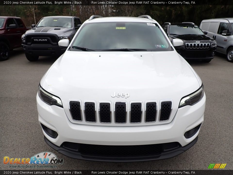2020 Jeep Cherokee Latitude Plus Bright White / Black Photo #8