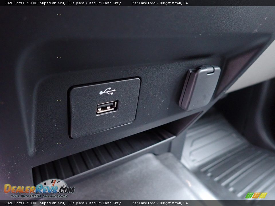 2020 Ford F150 XLT SuperCab 4x4 Blue Jeans / Medium Earth Gray Photo #17