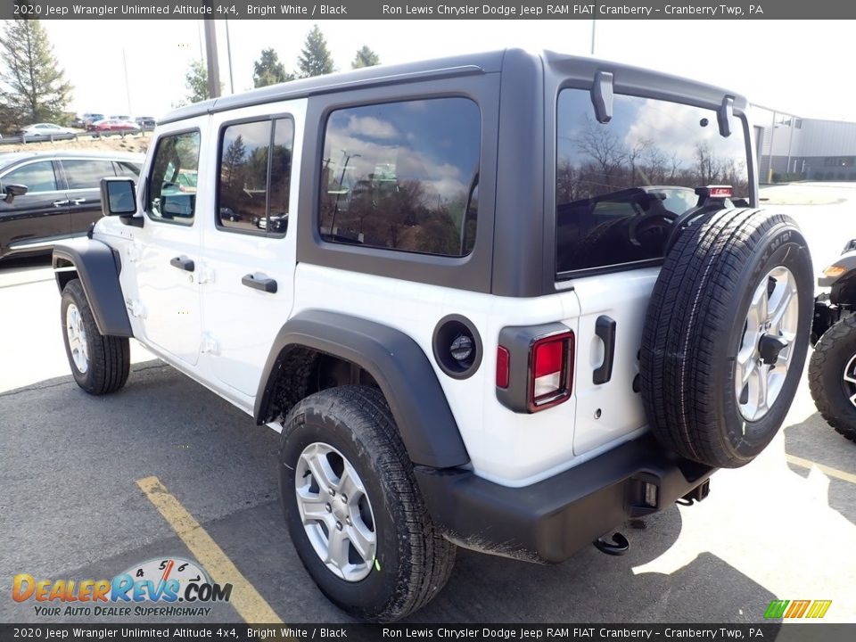 2020 Jeep Wrangler Unlimited Altitude 4x4 Bright White / Black Photo #3