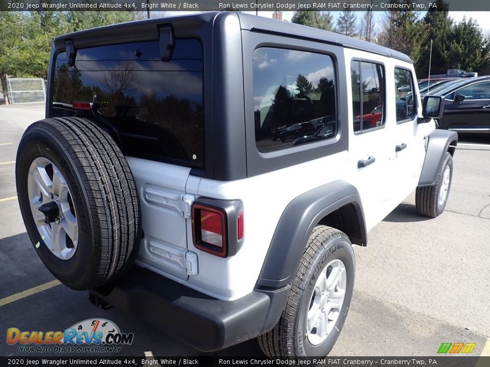 2020 Jeep Wrangler Unlimited Altitude 4x4 Bright White / Black Photo #5