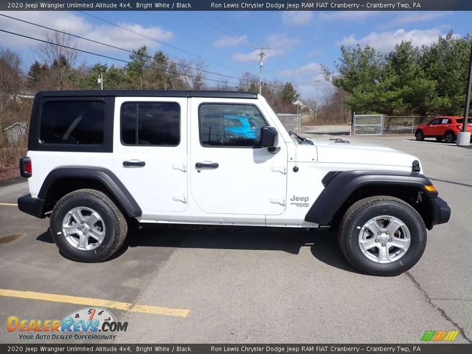 2020 Jeep Wrangler Unlimited Altitude 4x4 Bright White / Black Photo #6