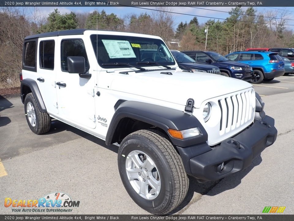 2020 Jeep Wrangler Unlimited Altitude 4x4 Bright White / Black Photo #7