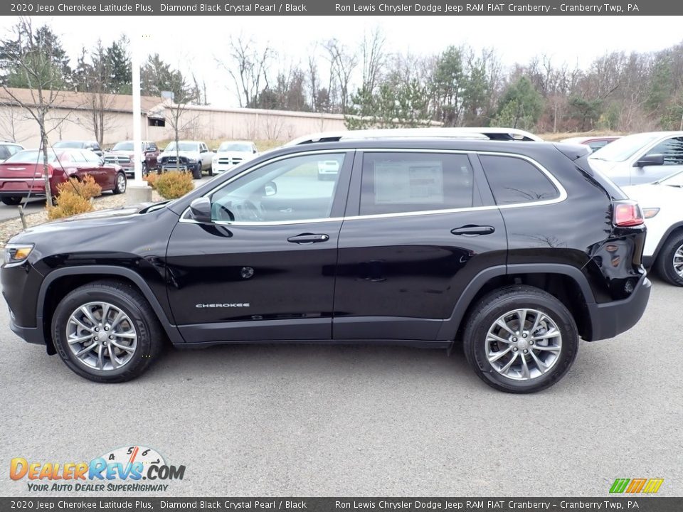 2020 Jeep Cherokee Latitude Plus Diamond Black Crystal Pearl / Black Photo #2