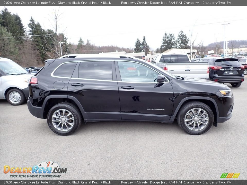 2020 Jeep Cherokee Latitude Plus Diamond Black Crystal Pearl / Black Photo #6