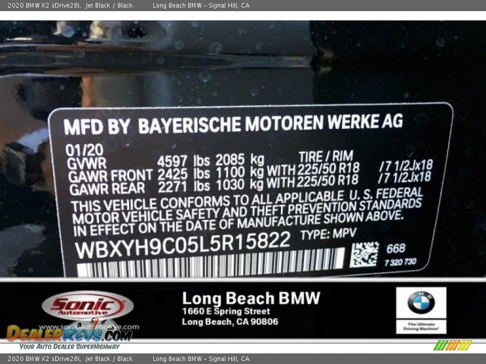 2020 BMW X2 sDrive28i Jet Black / Black Photo #11