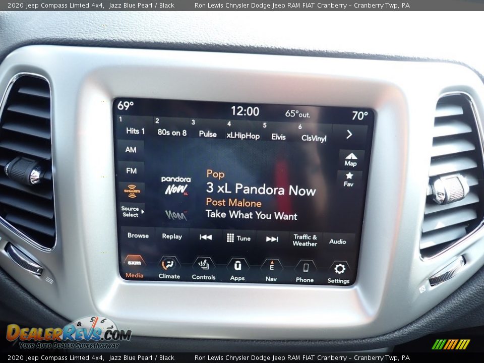 2020 Jeep Compass Limted 4x4 Jazz Blue Pearl / Black Photo #16