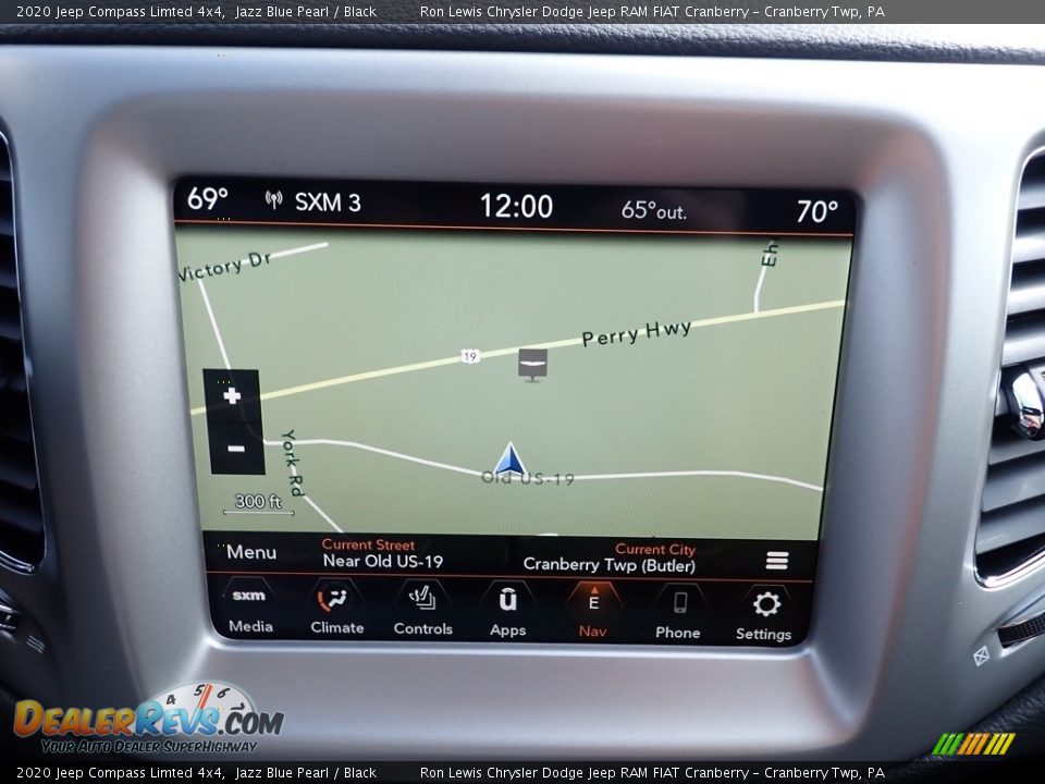 2020 Jeep Compass Limted 4x4 Jazz Blue Pearl / Black Photo #17