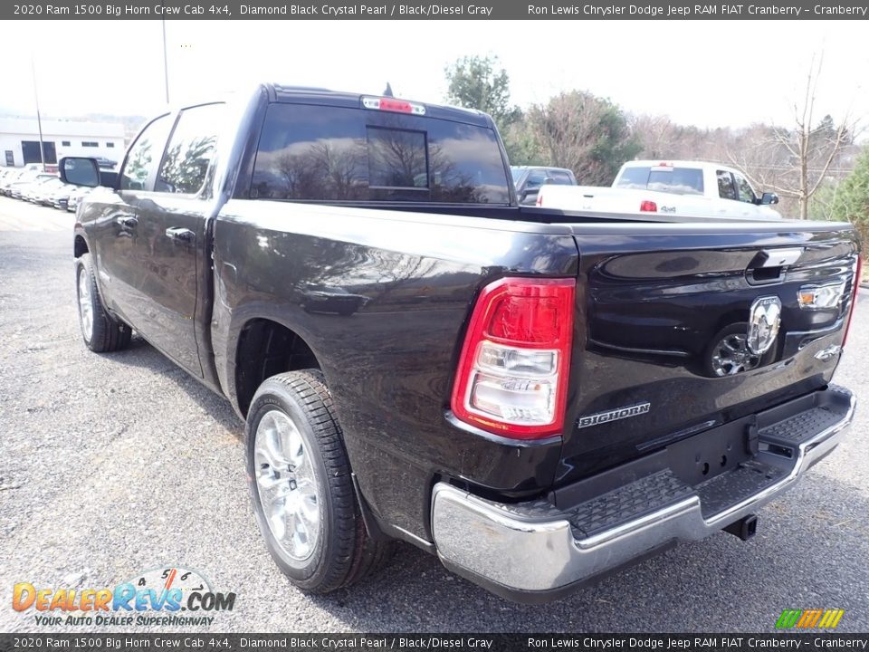 2020 Ram 1500 Big Horn Crew Cab 4x4 Diamond Black Crystal Pearl / Black/Diesel Gray Photo #3