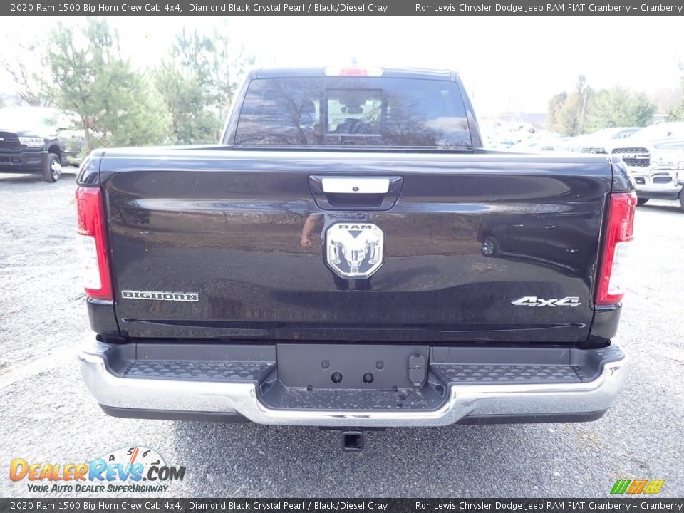 2020 Ram 1500 Big Horn Crew Cab 4x4 Diamond Black Crystal Pearl / Black/Diesel Gray Photo #4